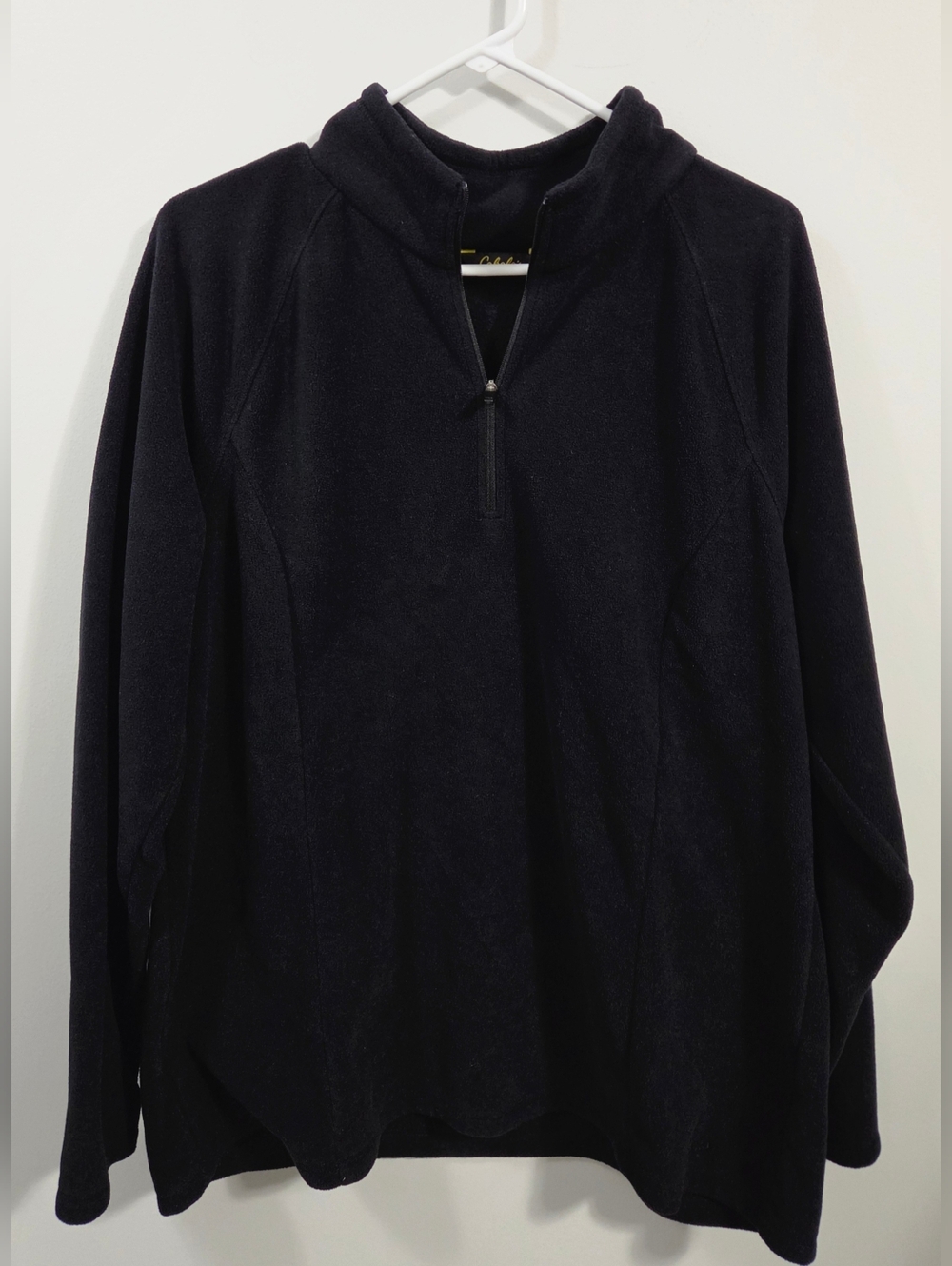 Womems Cabela's Fleece Black Half-Zip Sweater